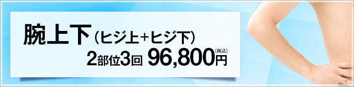 メンズ医療脱毛コース / 腕上下 3回 88,000円（税別）