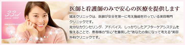 30年以上の歴史と実績、そして信頼を誇る美容外科